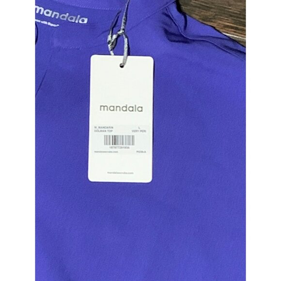 Mandala Periwinkle Dolman Top & Wide-Leg Scrub Set With Tie Waist NWT Large - Picture 10 of 10